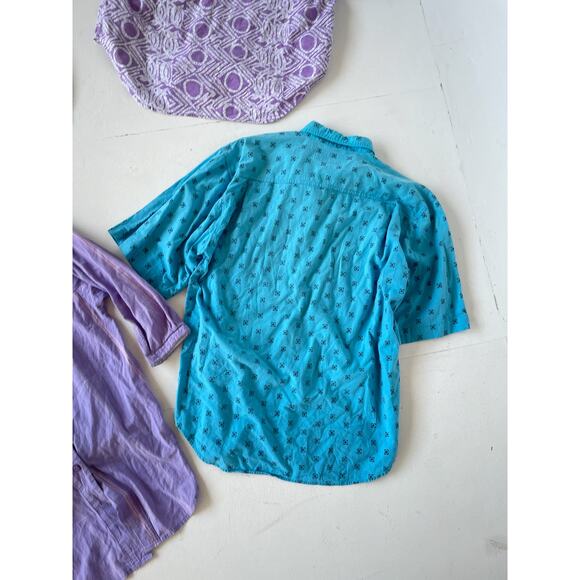 VINTAGE 80s Patterned Button Up Shirts Wholesale Bundle / 4 Pcs / Resellers Lot - Picture 9 of 11